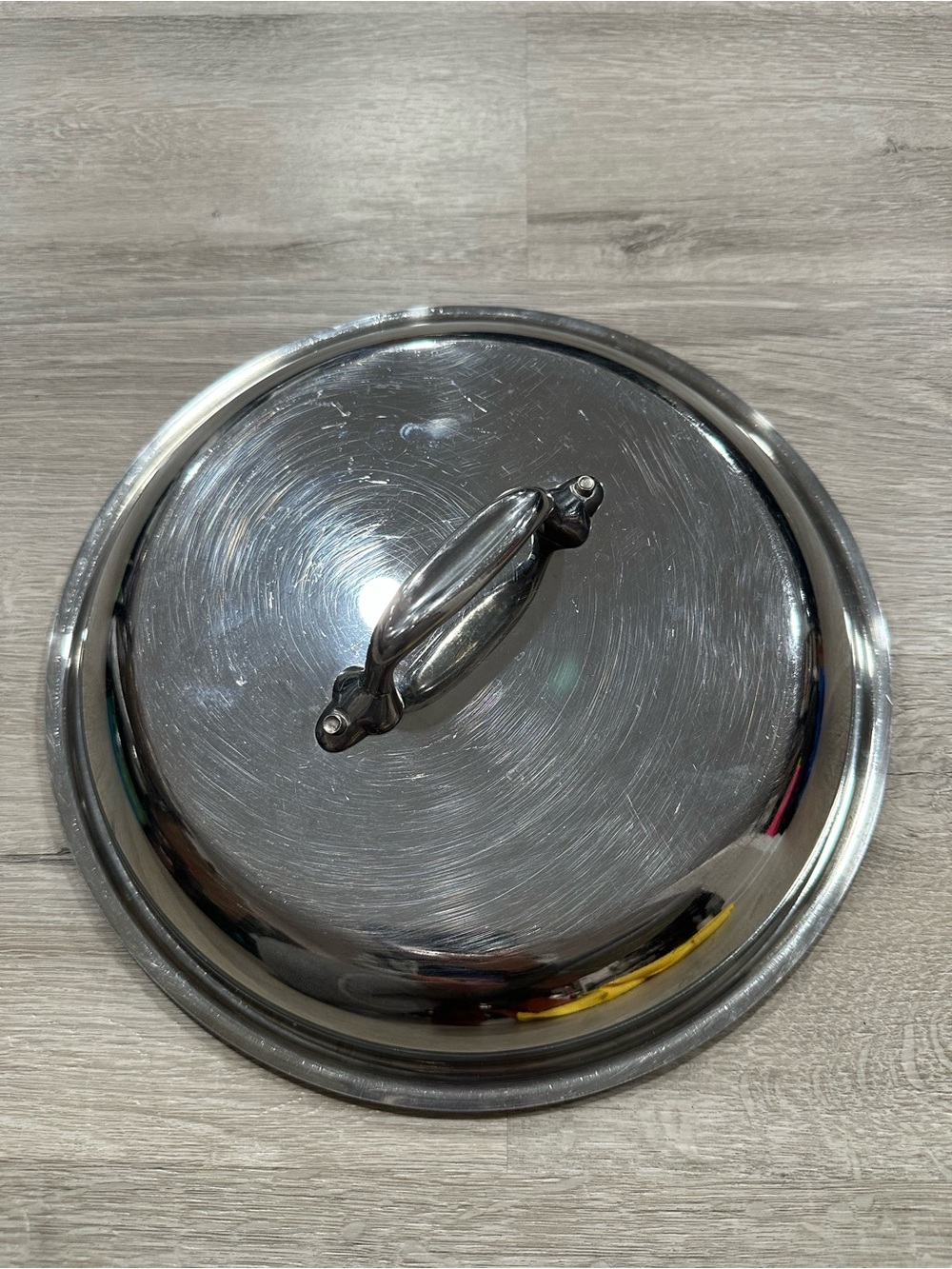 CH213 Vintage All Clad Stainless Steel Domed Outter 10.5”, Inner 9 3/4” LID ONLY